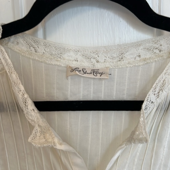 Small Loveshack Fancy long dress off white voile with much fab lace - Picture 2 of 9